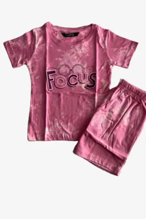 Pink Tie Dye shorts set