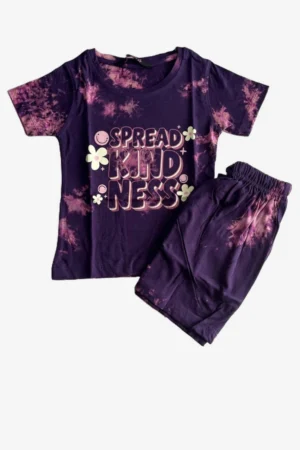 Wine Tie Dye shorts set