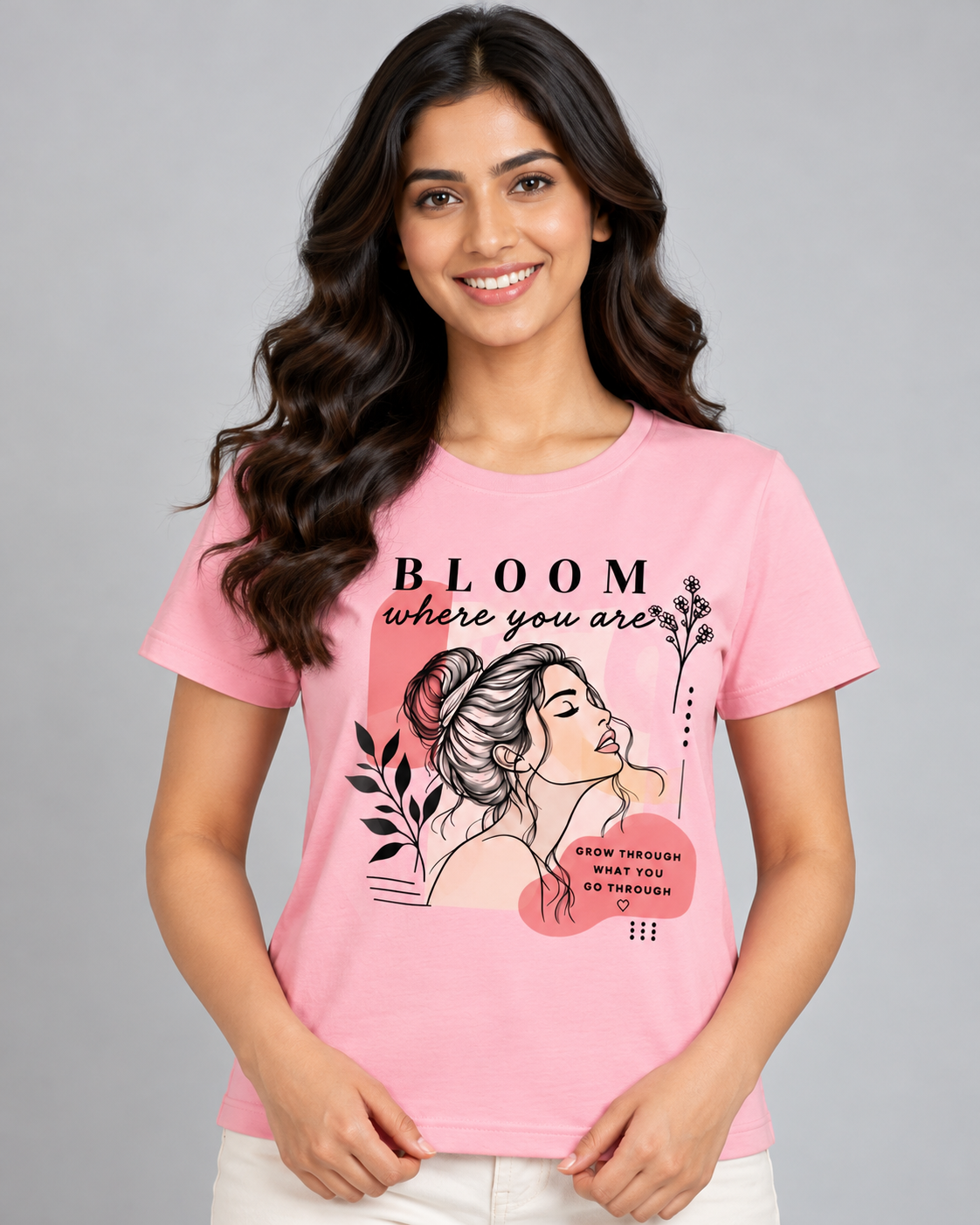 Blossom Pink Solid T shirt