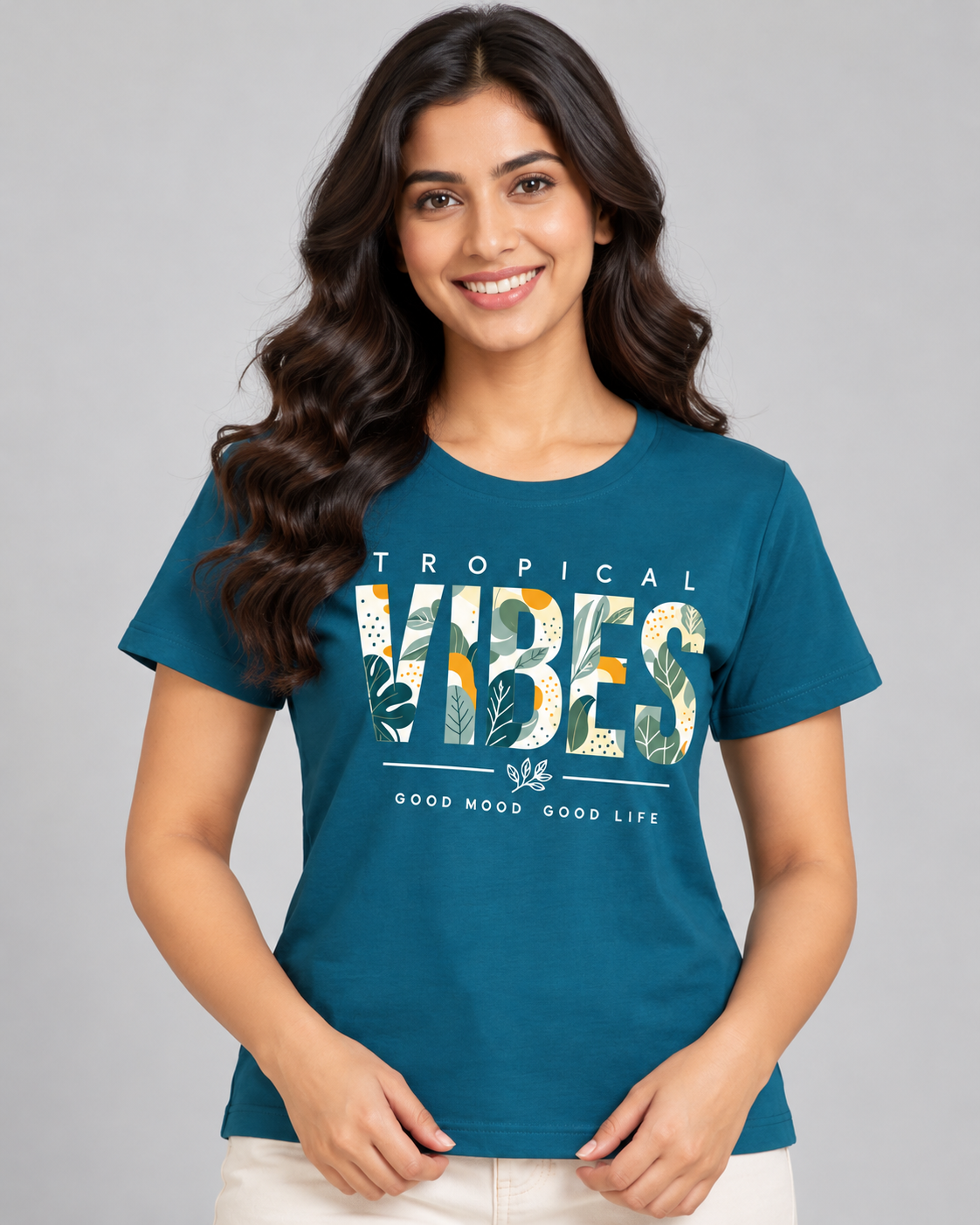 Deep Teal Solid T shirt