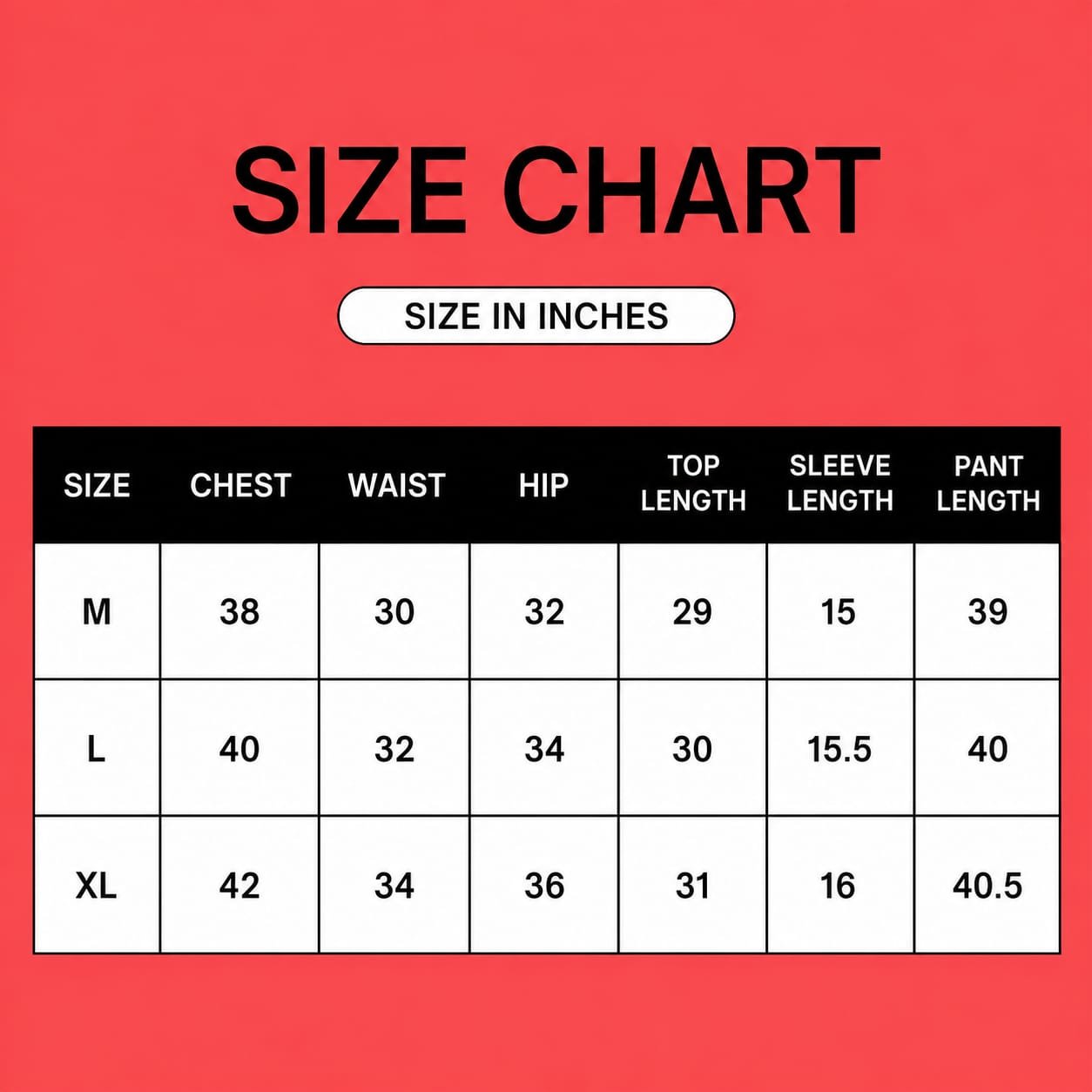 Size Chart Image 1