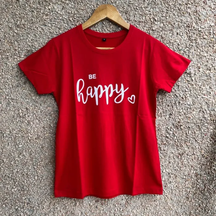 Red Solid T-Shirt for Women | Classic & Comfortable