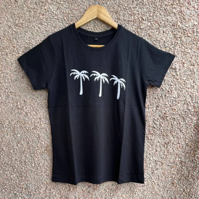 Black Solid T Shirts for Women
