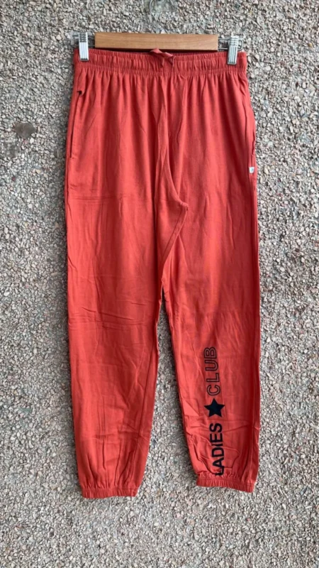 orange jogger pants women