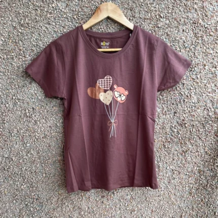 Brown Solid T-Shirt