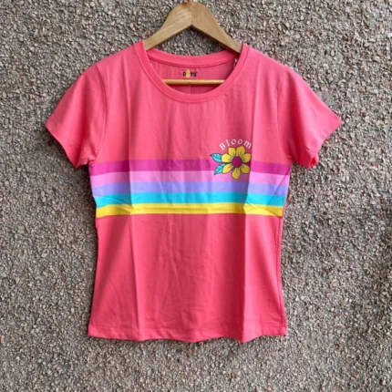 Pink Solid T-Shirt