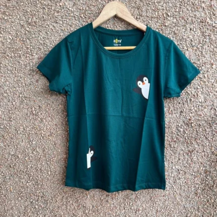Green Solid T-Shirt