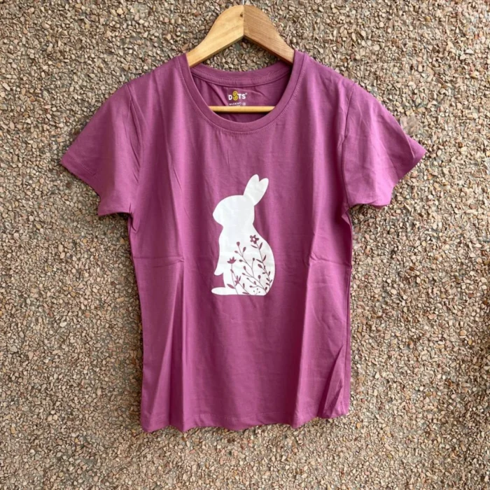 Purple Solid T-Shirt for Women - Trendy & Soft