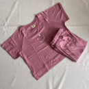 Pink Crop Top And Cargo Pants Set