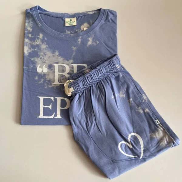 Blue Tie and Dye shorts sets