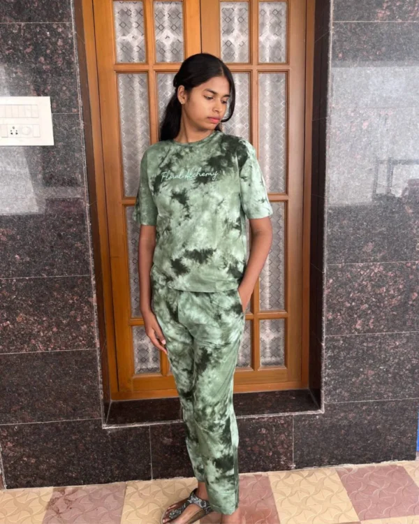 Green Tie and Dye Co-Ord Set