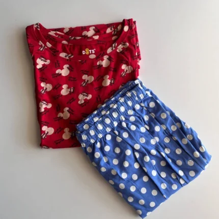Red printed Pyjama Set