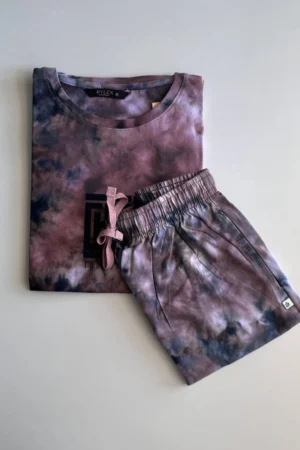Brown Tie and Dye shorts sets