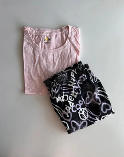 Pink printed Pyjama Set