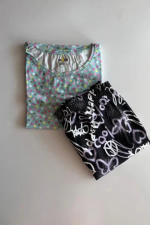 Green Printed Pyjama Set