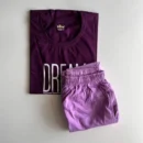 Wine Solid Pyjama Set