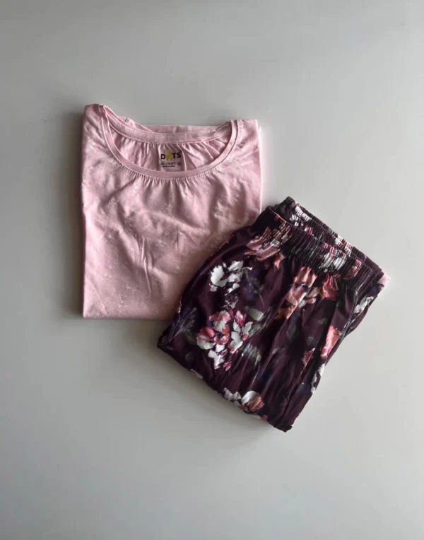 Pink Printed Pyjama Set