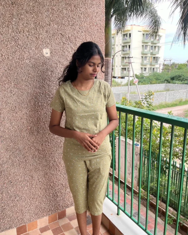 Green Capri Set