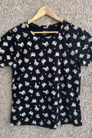 Black Printed tshirt