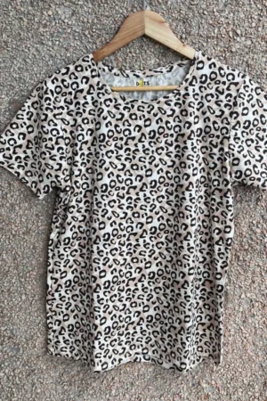 Brown Printed tshirt