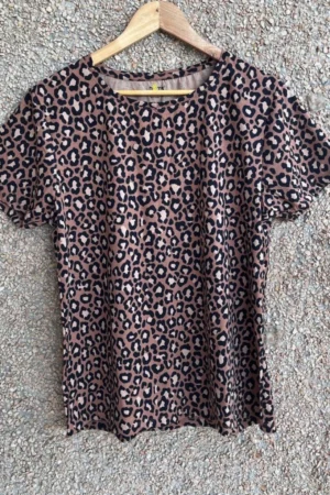 Brown Printed tshirt