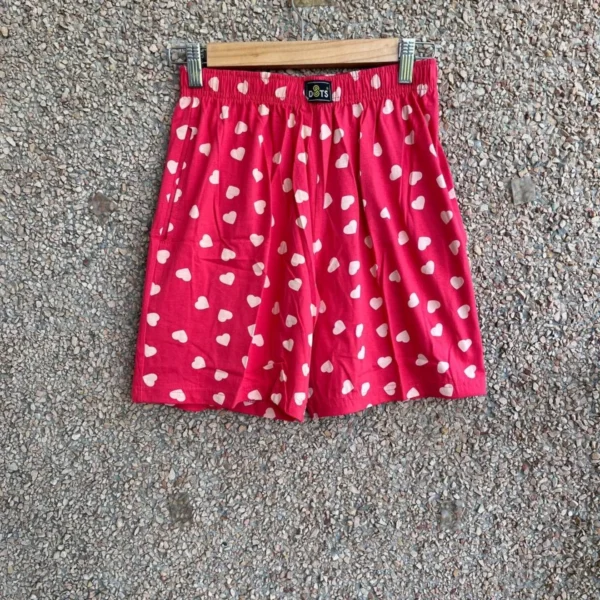 Red heart Shorts