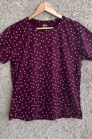 Marron Printed tshirt