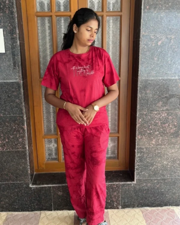 Red Tie and Dye Co-Ord Set