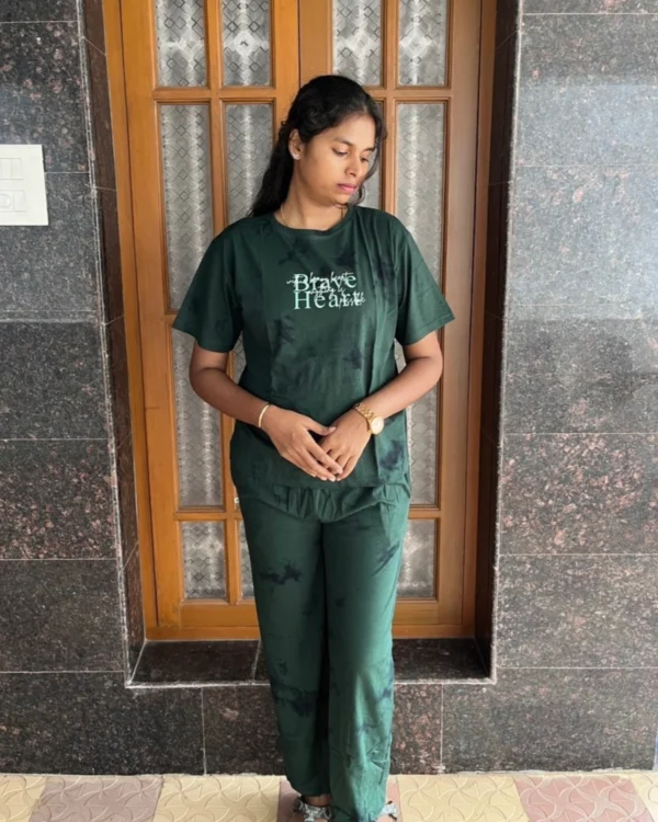 Green Tie and Dye Co-Ord Set