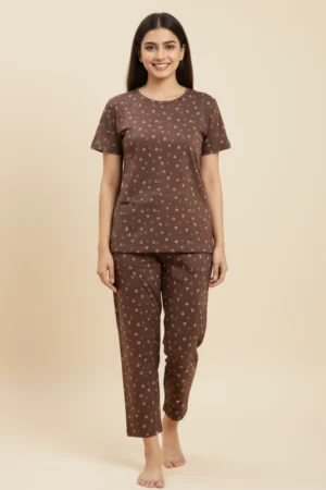 Brown Heart Co-Ord Set