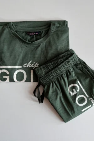 Green shorts sets