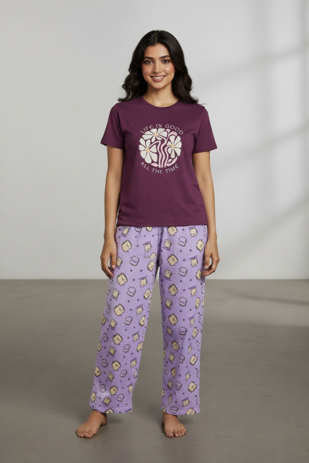 Wine Pyjama Set